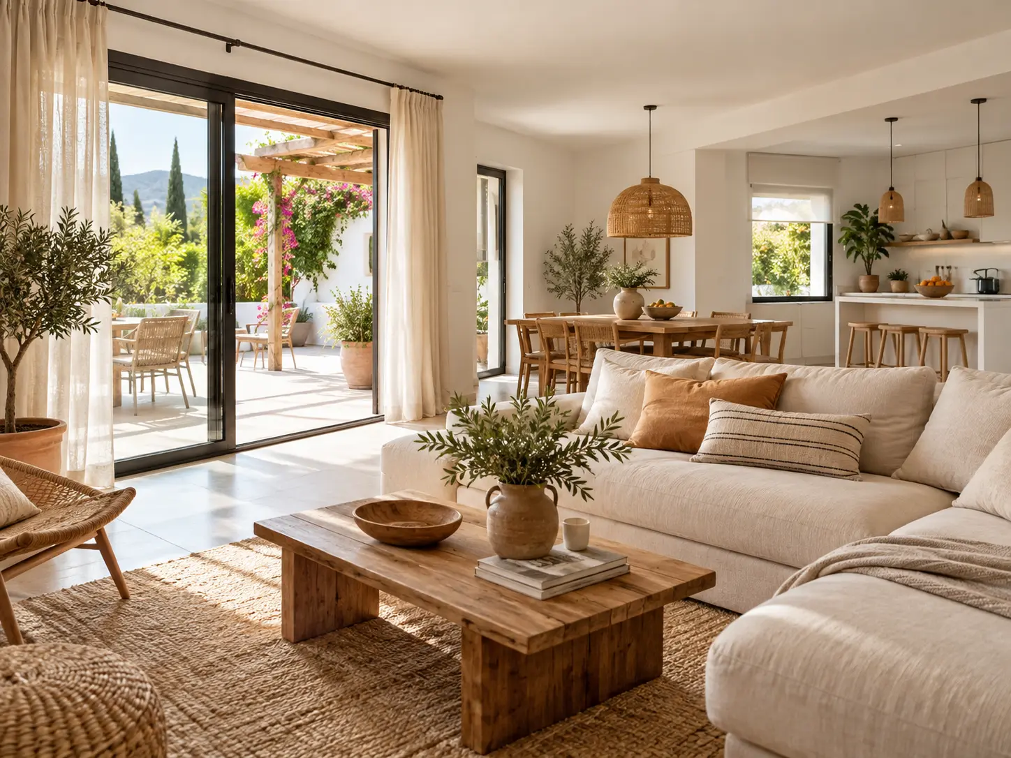 Interior renovado de una vivienda en Andalucía tras una reforma